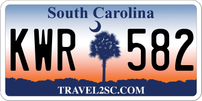 SC license plate KWR582