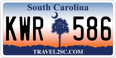SC license plate KWR586