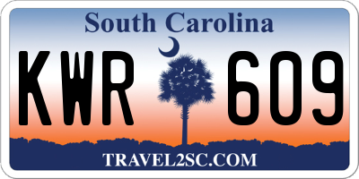 SC license plate KWR609