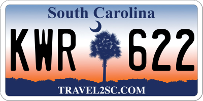 SC license plate KWR622
