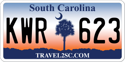 SC license plate KWR623