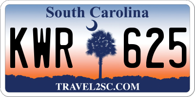 SC license plate KWR625