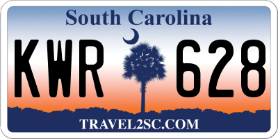 SC license plate KWR628