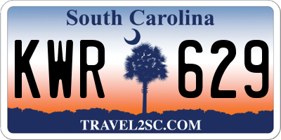 SC license plate KWR629