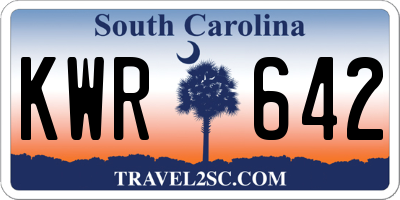 SC license plate KWR642