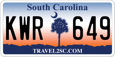 SC license plate KWR649