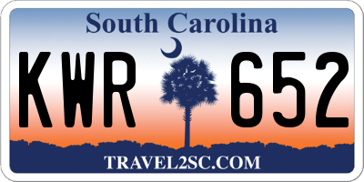SC license plate KWR652