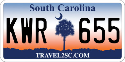 SC license plate KWR655