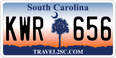 SC license plate KWR656