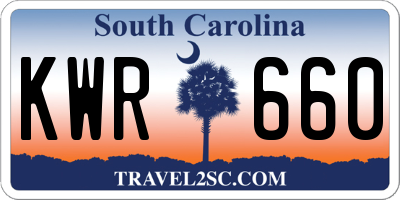 SC license plate KWR660