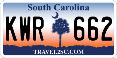 SC license plate KWR662