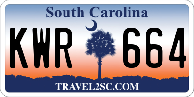 SC license plate KWR664