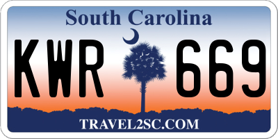 SC license plate KWR669