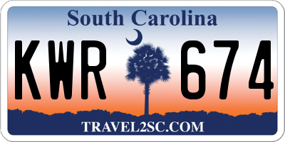 SC license plate KWR674