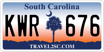 SC license plate KWR676