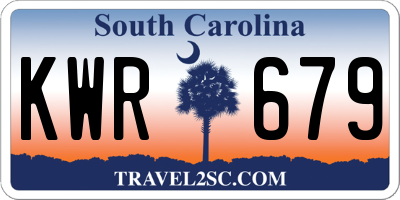 SC license plate KWR679