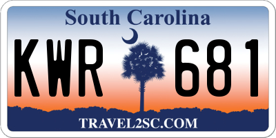 SC license plate KWR681