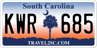 SC license plate KWR685