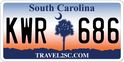 SC license plate KWR686