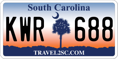 SC license plate KWR688