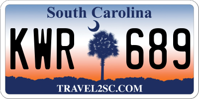 SC license plate KWR689