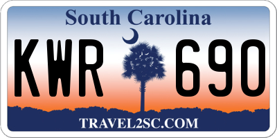 SC license plate KWR690