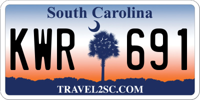 SC license plate KWR691