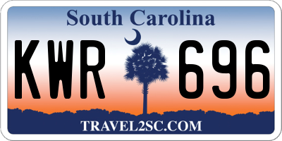 SC license plate KWR696