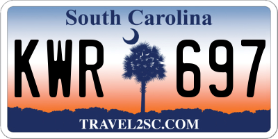 SC license plate KWR697