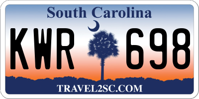 SC license plate KWR698