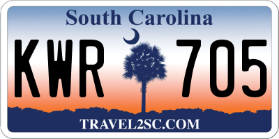 SC license plate KWR705