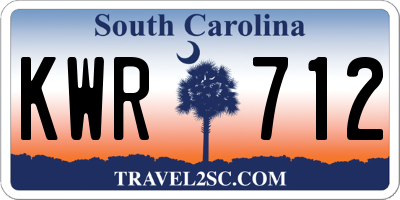SC license plate KWR712