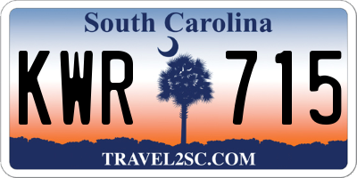 SC license plate KWR715