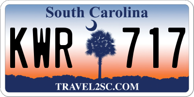 SC license plate KWR717