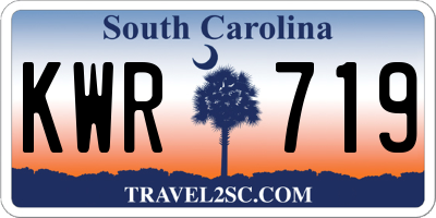 SC license plate KWR719