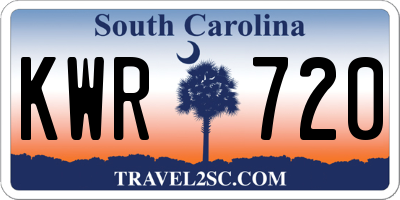 SC license plate KWR720