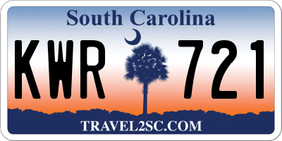 SC license plate KWR721