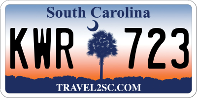 SC license plate KWR723