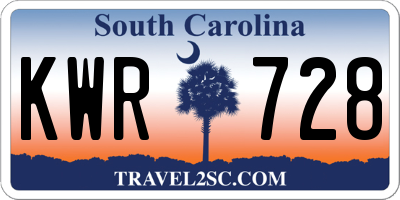 SC license plate KWR728