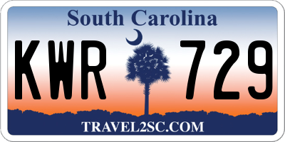 SC license plate KWR729