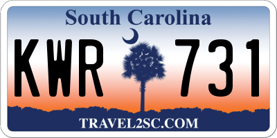SC license plate KWR731