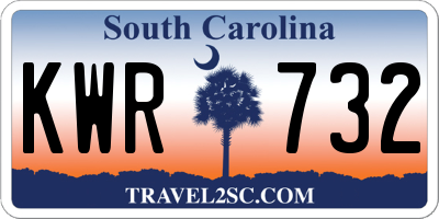 SC license plate KWR732