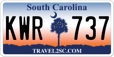SC license plate KWR737