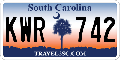 SC license plate KWR742
