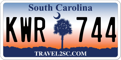 SC license plate KWR744