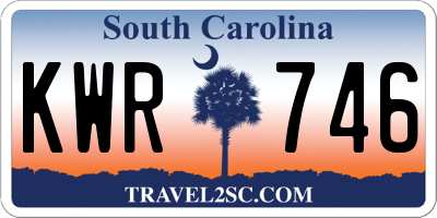 SC license plate KWR746
