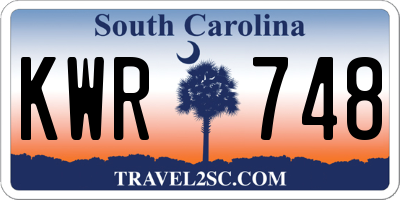 SC license plate KWR748