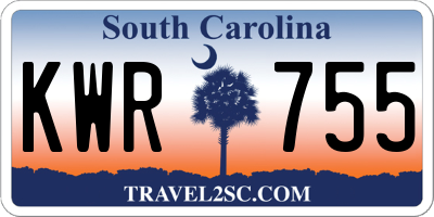 SC license plate KWR755