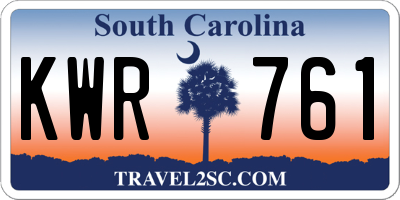 SC license plate KWR761