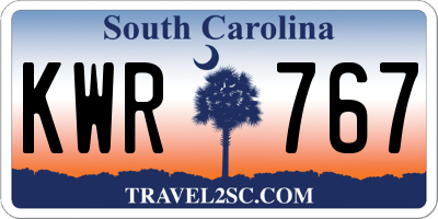 SC license plate KWR767